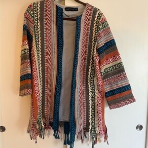 Zara Multicolor Patterned Cardigan
